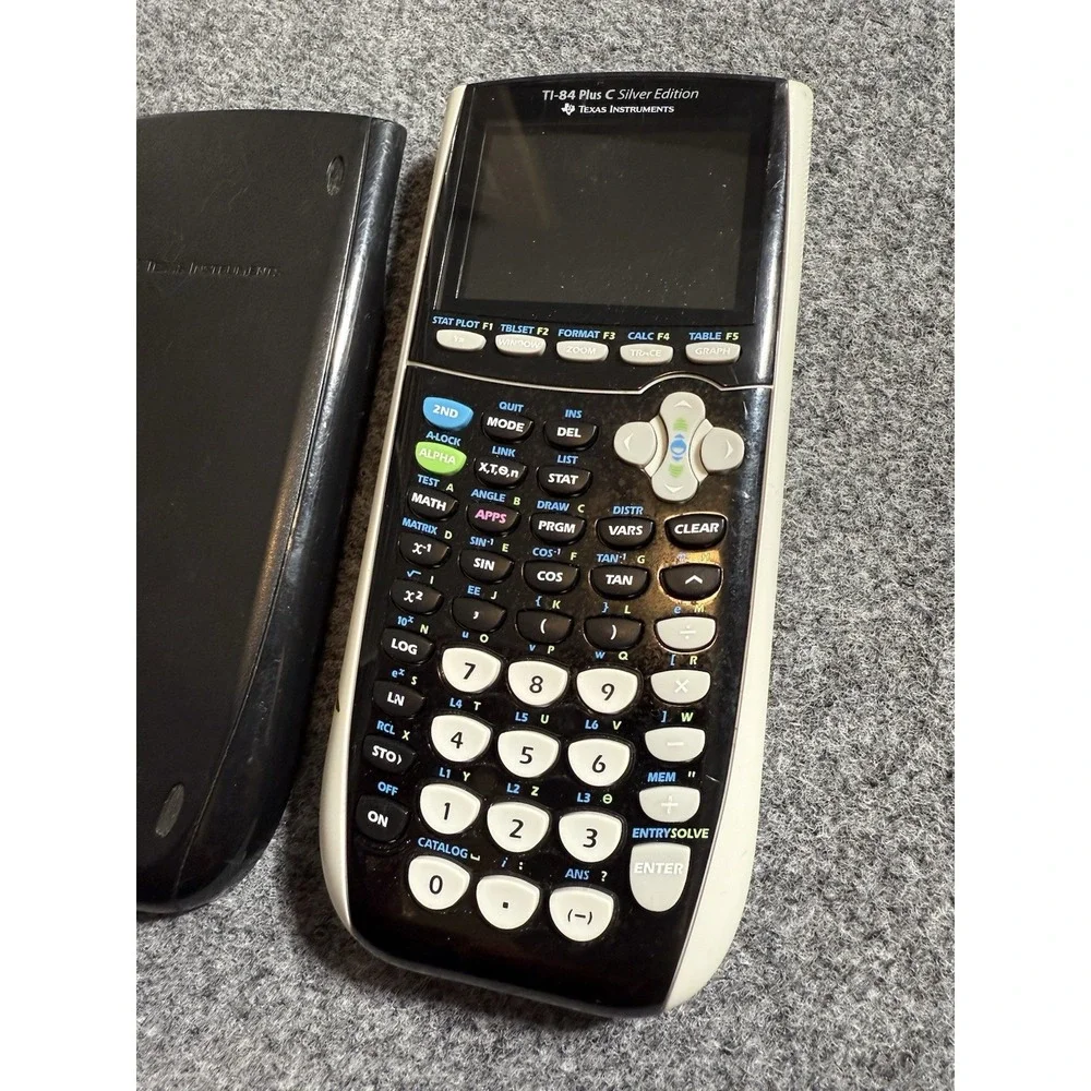 Texas Instruments TI-84 Plus C Silver Edition‎ Graphing Calculator No Power Cord